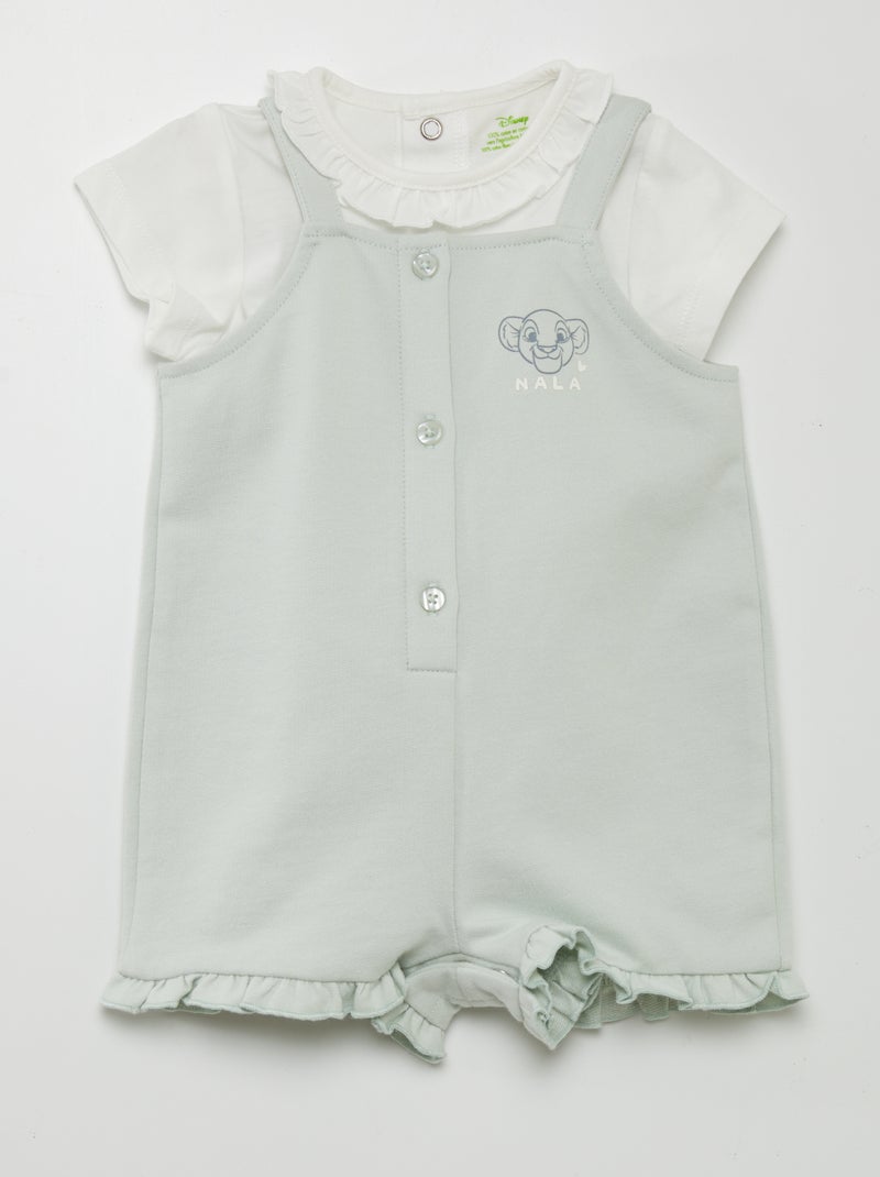 Conjunto jardineiras + t-shirt 'Disney' - 2 peças VERDE - Kiabi