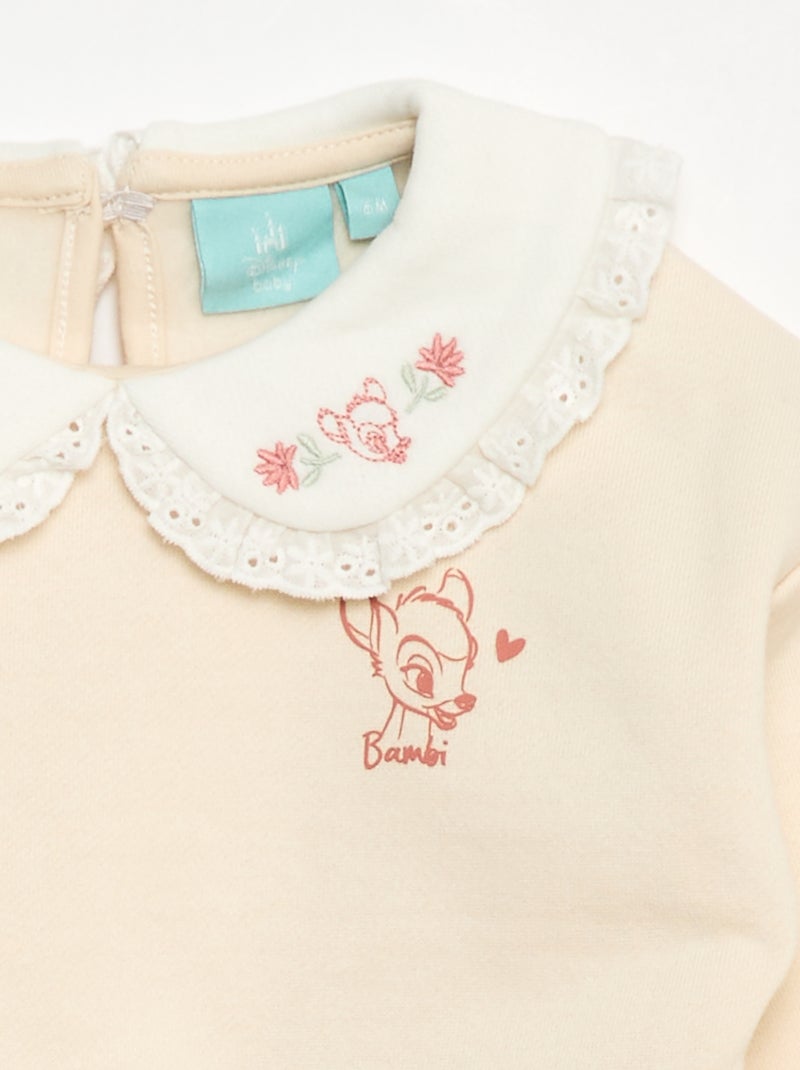 Conjunto jogging sweat + calças + babete 'Marie' 'Disney' - 3 peças Rosa - Kiabi