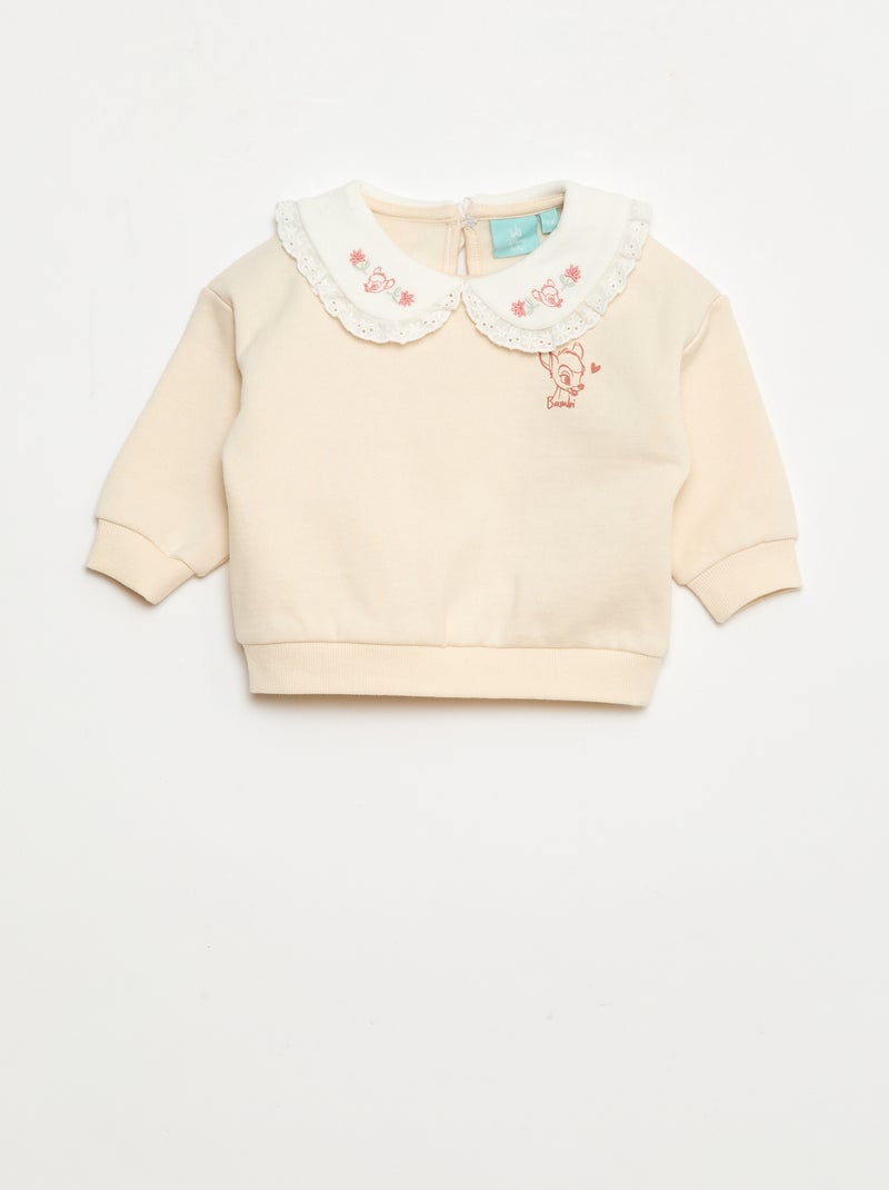 Conjunto jogging sweat + calças + babete 'Marie' 'Disney' - 3 peças Rosa - Kiabi