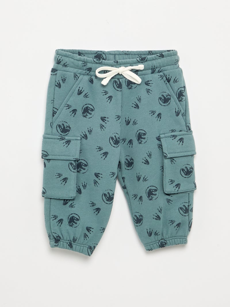 Conjunto 'Jurassic World' 2 peças - Sweatshirt + Calças de jogging Verde - Kiabi