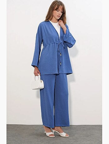 Conjunto kimono de duas peças com perna larga bdart