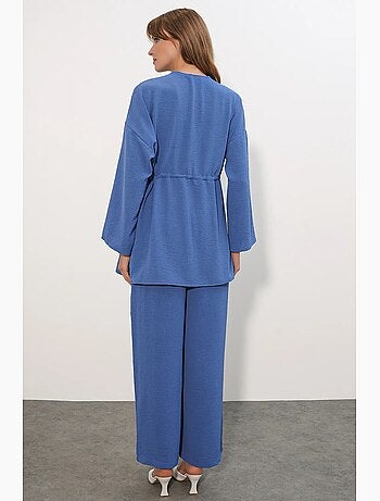 Conjunto kimono de duas peças com perna larga bdart