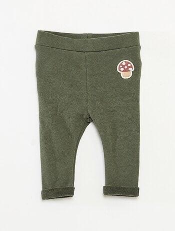 Conjunto legging em tricô animado + meias all-over em algodão