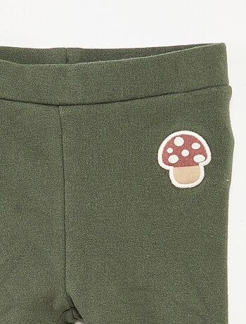 Conjunto legging em tricô animado + meias all-over em algodão