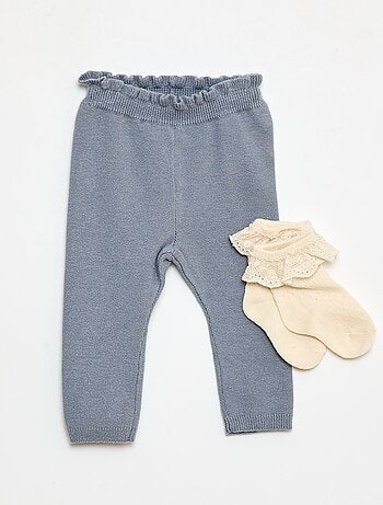 Conjunto Legging fantasia + meia em renda