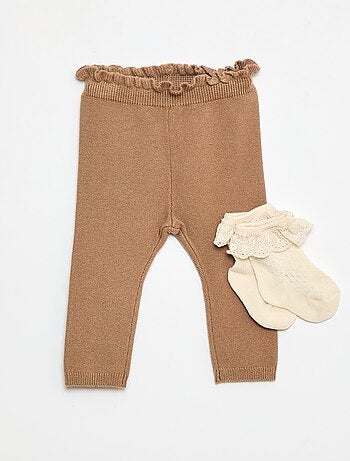 Conjunto Legging fantasia + meia em renda