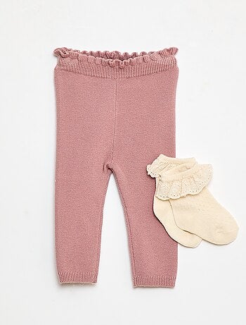 Conjunto Legging fantasia + meia em renda