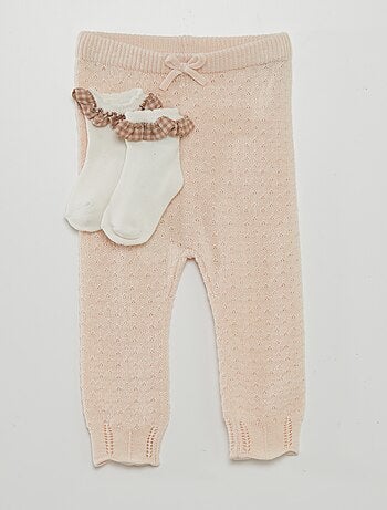 Conjunto para bebé camisola + leggings - ROSA - Kiabi - 20.00€