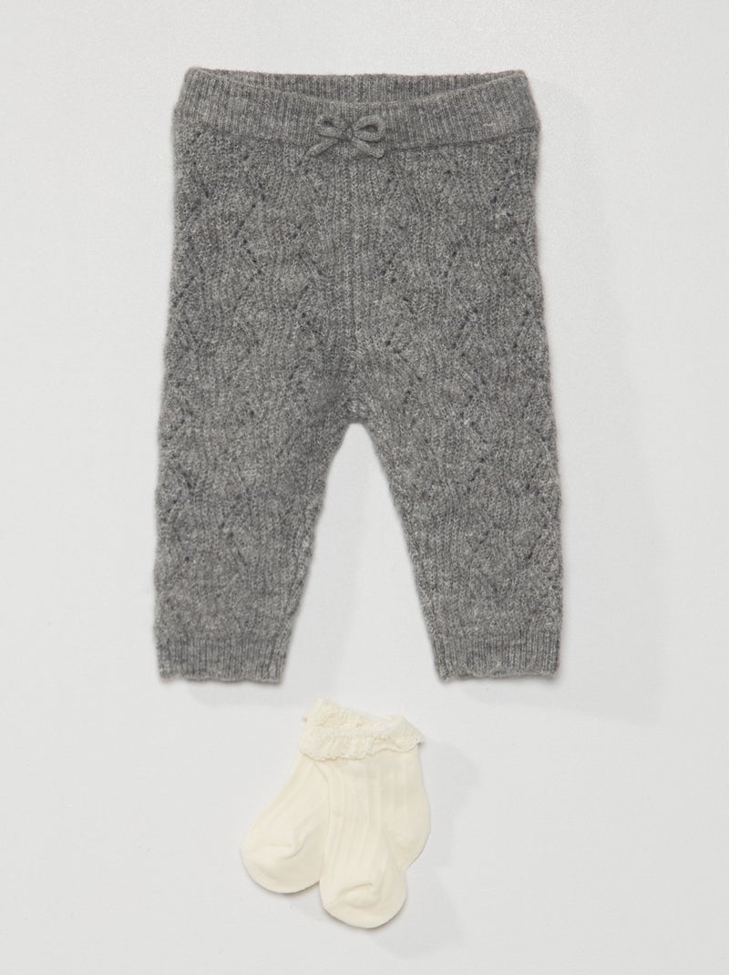 Conjunto leggings e meias CINZA - Kiabi