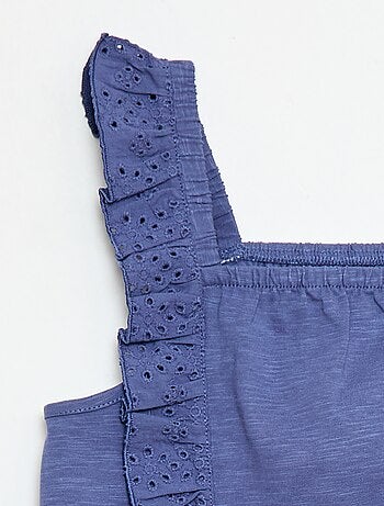 Conjunto leve: top sem mangas + calções - 2 peças