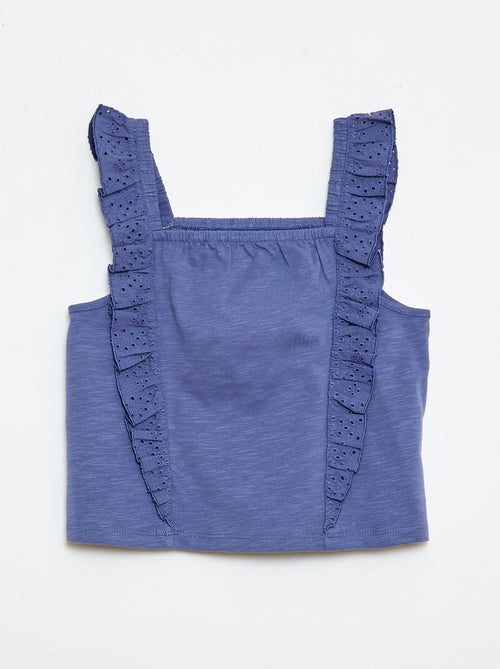 Conjunto leve: top sem mangas + calções - 2 peças - Kiabi