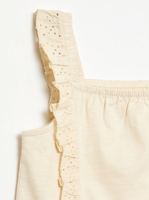 Conjunto leve: top sem mangas + calções - 2 peças - Kiabi