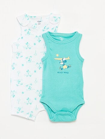 Conjunto macacão curto + body 'Disney' - 2 peças