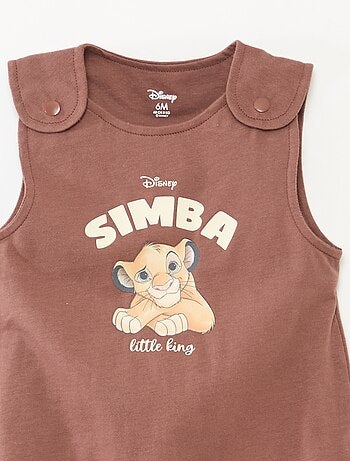 Conjunto macacão curto + body 'Simba' 'Disney' - 2 peças