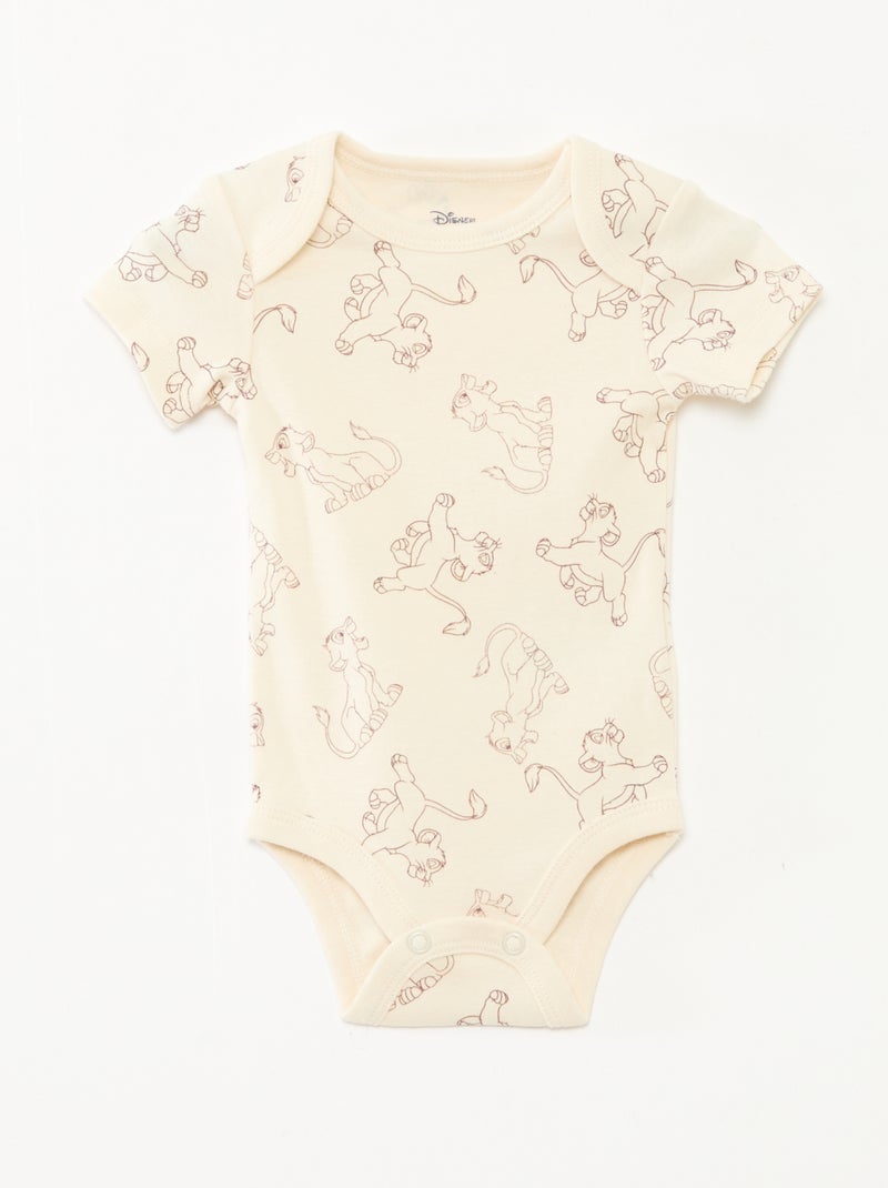 Conjunto macacão curto + body 'Simba' 'Disney' - 2 peças CASTANHO - Kiabi