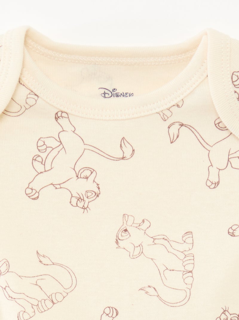 Conjunto macacão curto + body 'Simba' 'Disney' - 2 peças CASTANHO - Kiabi