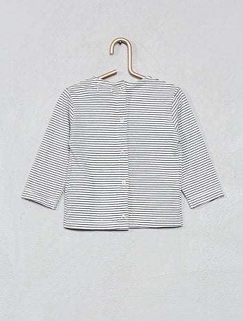 Conjunto macacão + t-shirt em algodão biológico - Kiabi