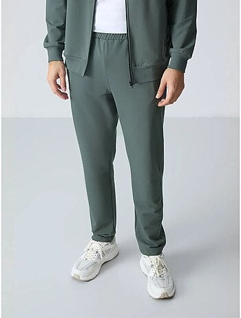 Conjunto masculino de sweatshirt com gola com fecho e calças tommy