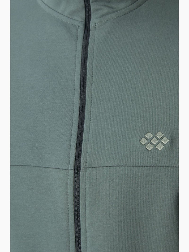 Conjunto masculino de sweatshirt com gola com fecho e calças tommy Verde - Kiabi