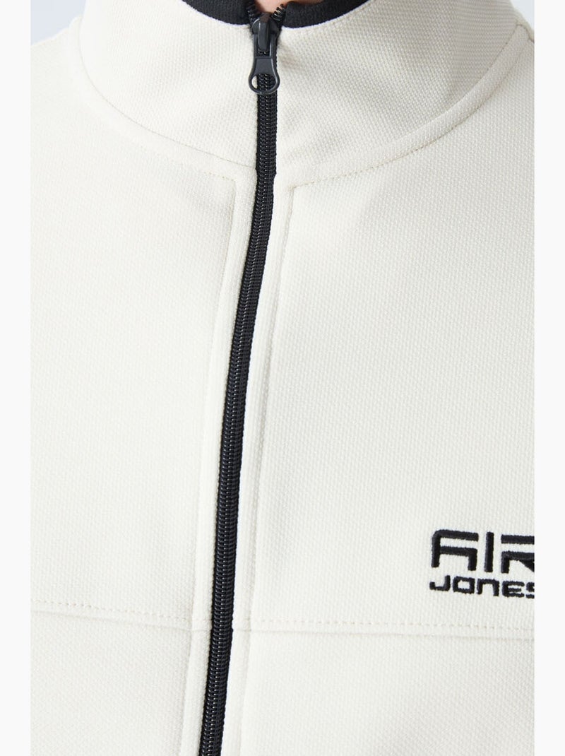 Conjunto masculino de sweatshirt de fleece e calças tommy Creme - Kiabi