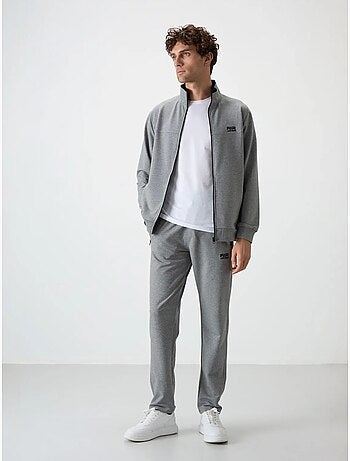 Conjunto masculino de sweatshirt e calças em fleece tricotado tommy