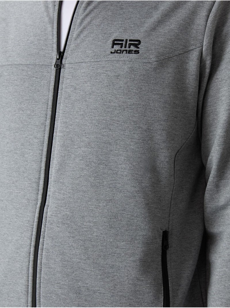 Conjunto masculino de sweatshirt e calças em fleece tricotado tommy Cinza - Kiabi