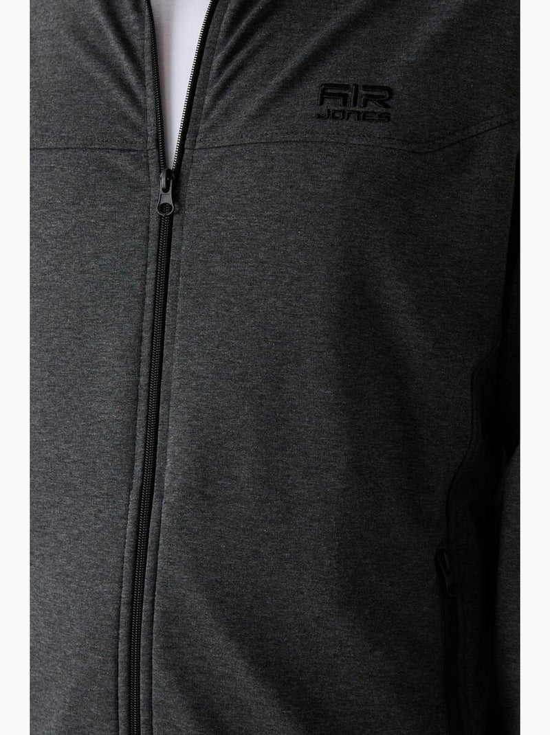 Conjunto masculino de sweatshirt e calças em fleece tricotado tommy Cinza-preto - Kiabi