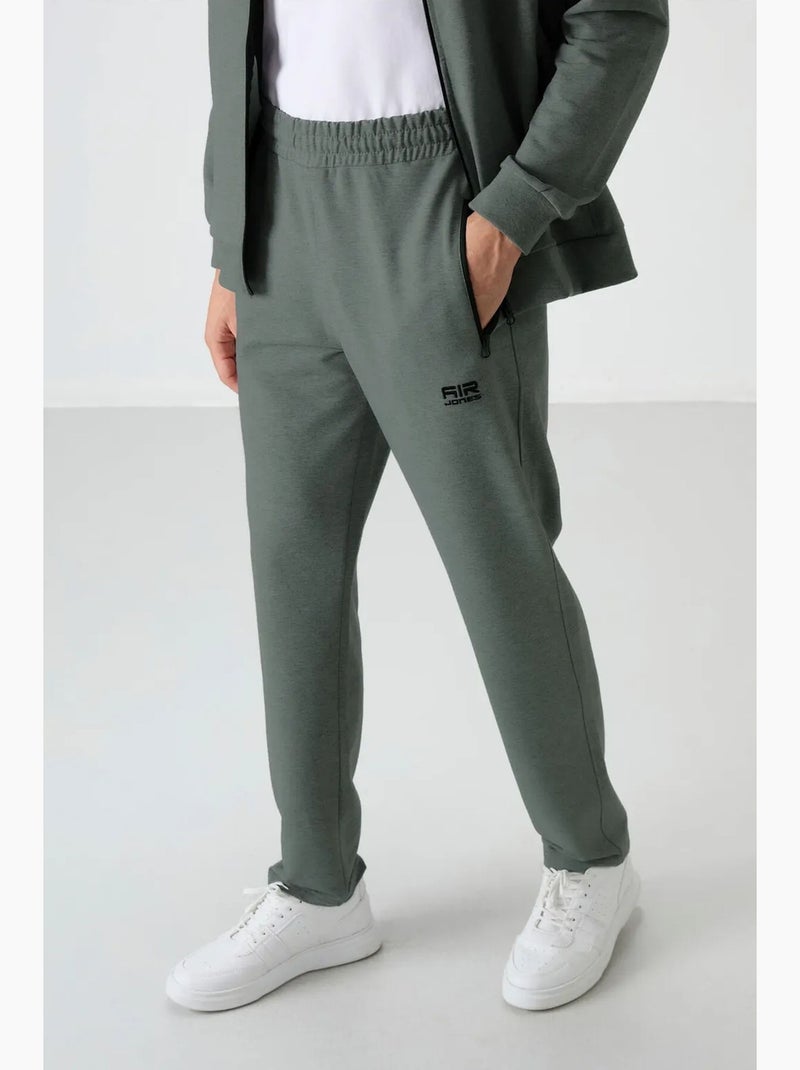 Conjunto masculino de sweatshirt e calças em fleece tricotado tommy Verde - Kiabi