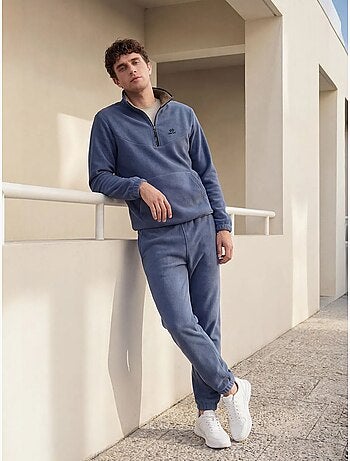 Conjunto masculino de sweatshirt e calças em poliéster tommy