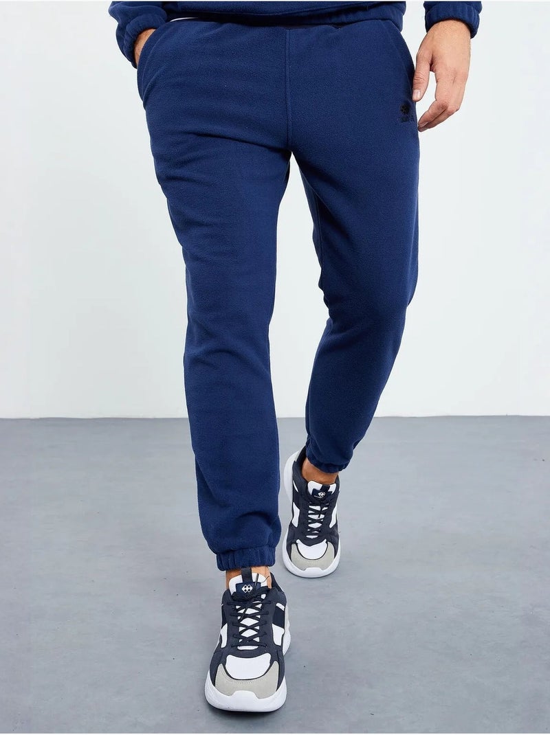 Conjunto masculino de sweatshirt e calças em poliéster tommy Azul-marinho - Kiabi