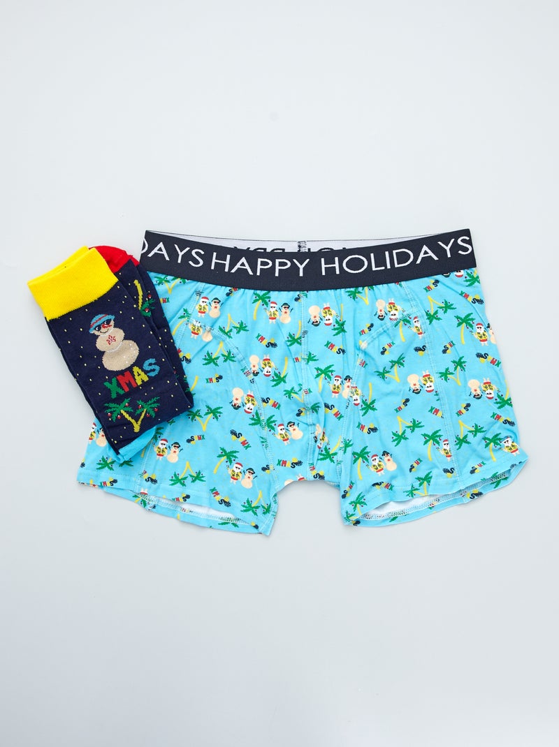 Conjunto meias e boxers BEGE - Kiabi