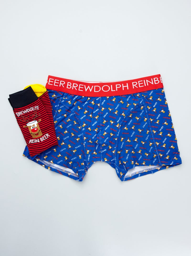 Conjunto meias e boxers BEGE - Kiabi