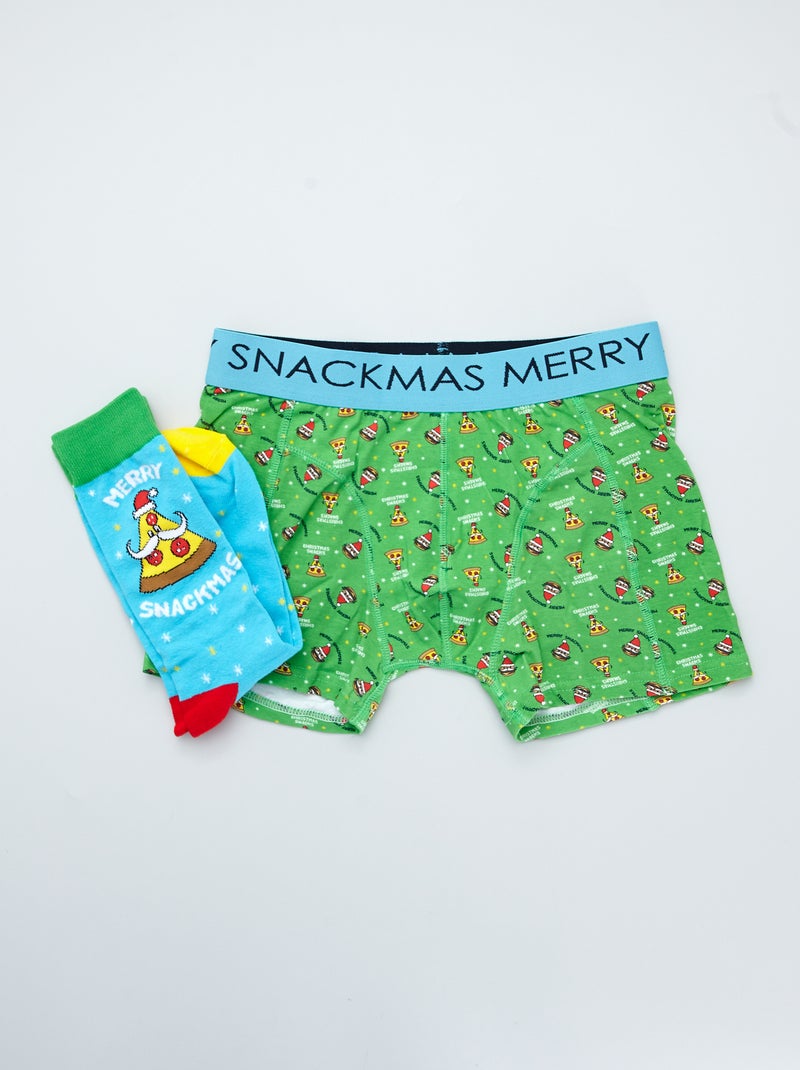 Conjunto meias e boxers BEGE - Kiabi