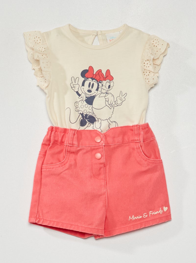 Conjunto 'Minnie e Margarida'  - 2 peças ROSA/BEGE - Kiabi