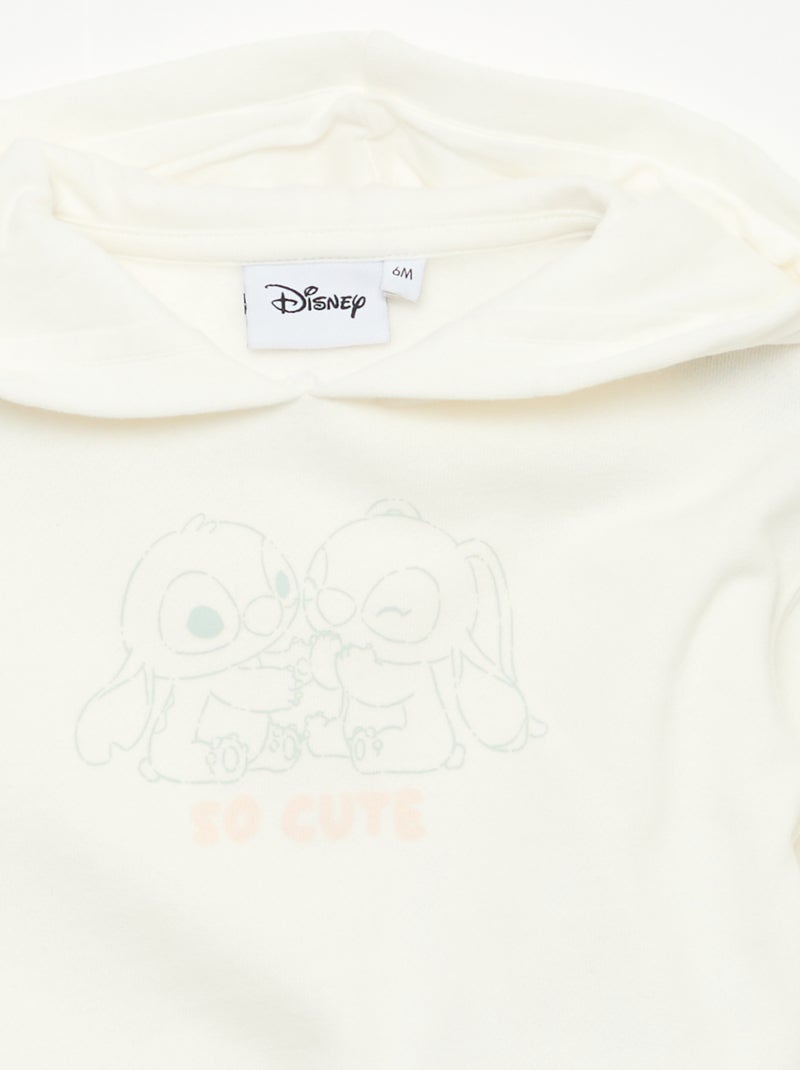 Conjunto moletom com capuz + legging 'Disney' Branco - Kiabi