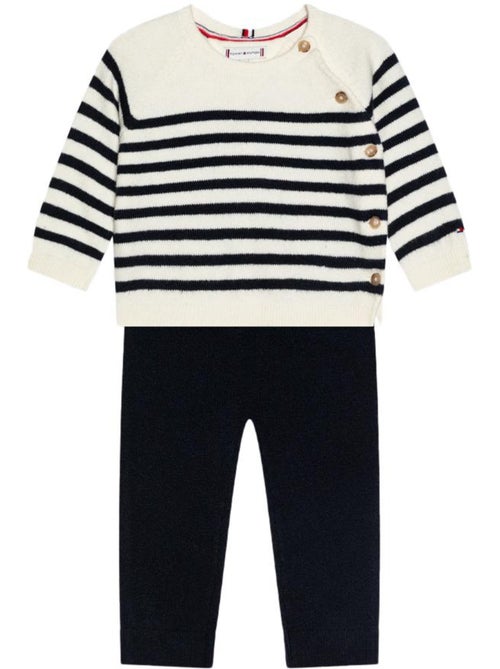Conjunto Náutico Tommy Hilfiger para Menino em Azul-Marinho e Branco - Kiabi Conjunto Náutico Tommy Hilfiger para Menino em Azul-Marinho e Branco - Kiabi