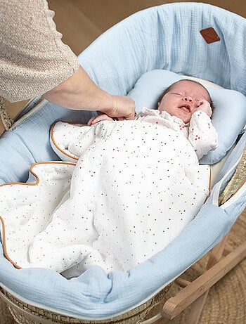 Conjunto para moisés de bebé em gaze de algodão | sevira kids
