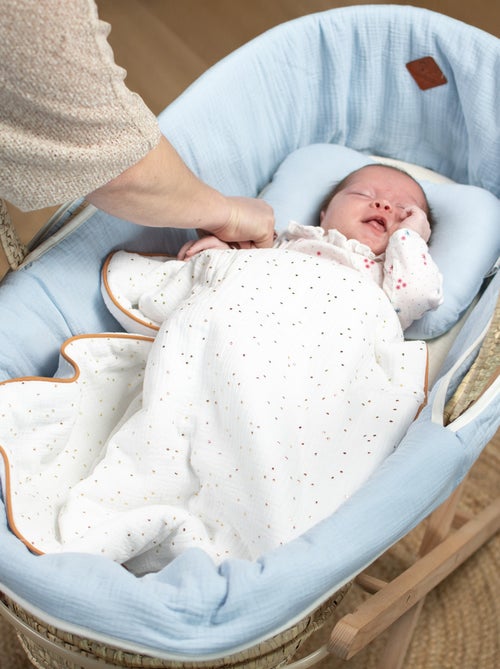 Conjunto para moisés de bebé em gaze de algodão | sevira kids - Kiabi Conjunto para moisés de bebé em gaze de algodão | sevira kids - Kiabi