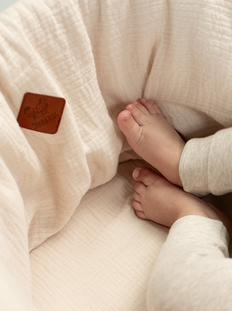 Conjunto para moisés de bebé em gaze de algodão | sevira kids Bege - Kiabi