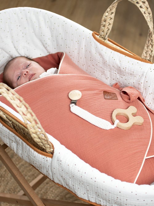 Conjunto para moisés de bebé em gaze de algodão | sevira kids - Kiabi Conjunto para moisés de bebé em gaze de algodão | sevira kids - Kiabi