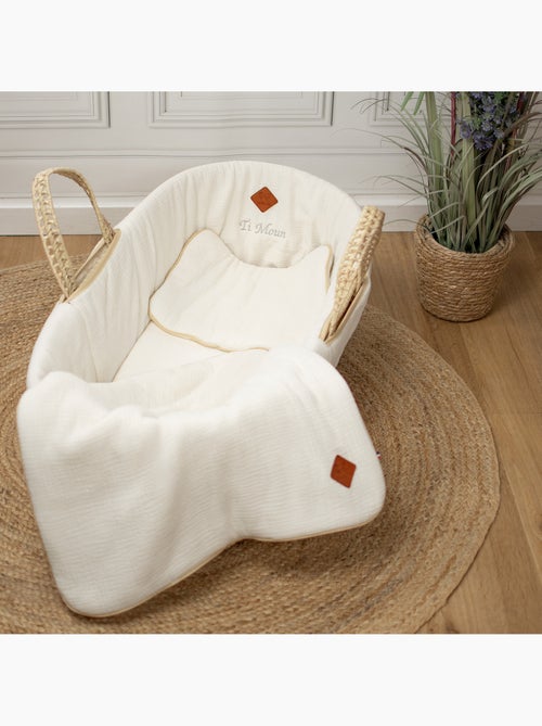 Conjunto para moisés de bebé em gaze de algodão | sevira kids - Kiabi Conjunto para moisés de bebé em gaze de algodão | sevira kids - Kiabi