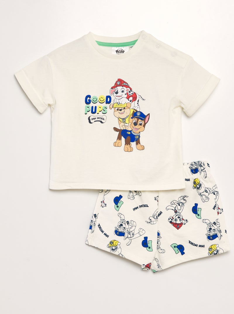 Conjunto 'Patrulha Pata' - 2 peças BRANCO - Kiabi