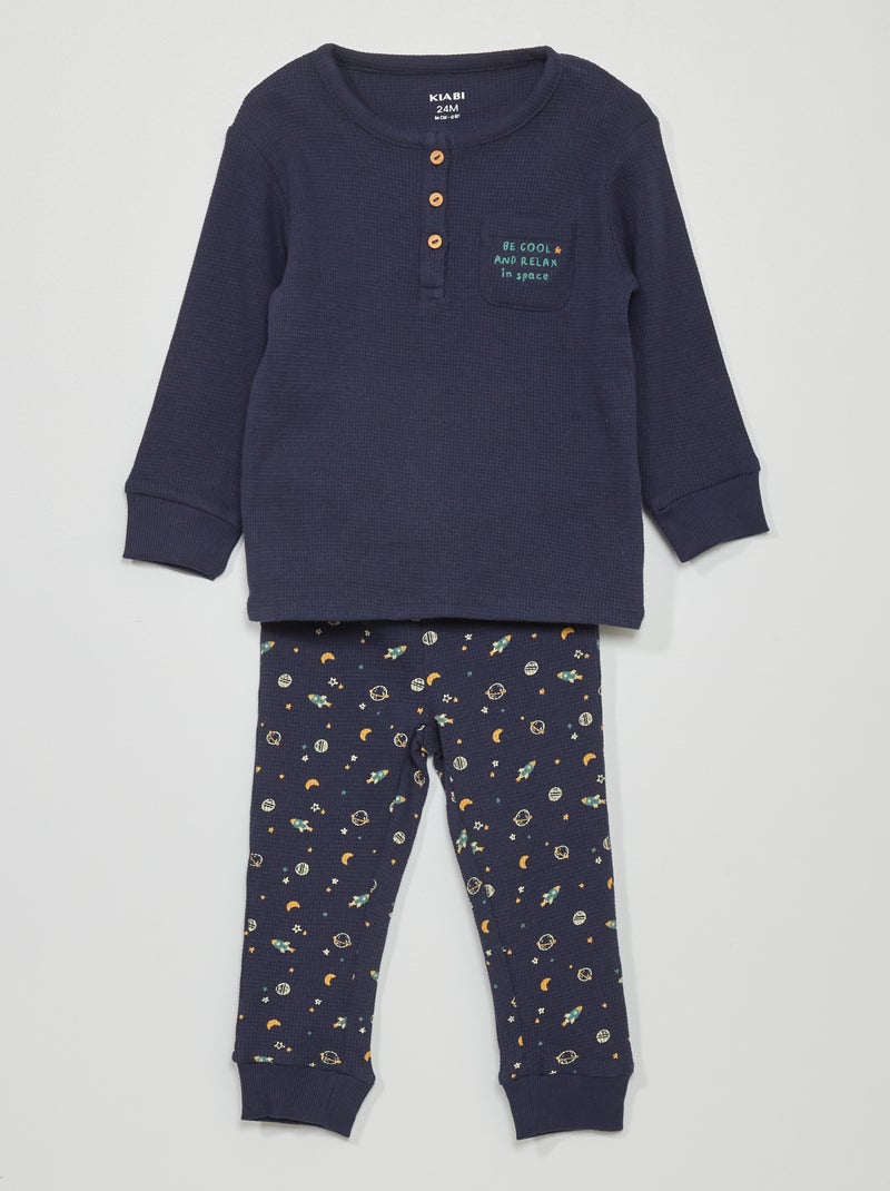 Conjunto pijama - 2 peças AZUL - Kiabi
