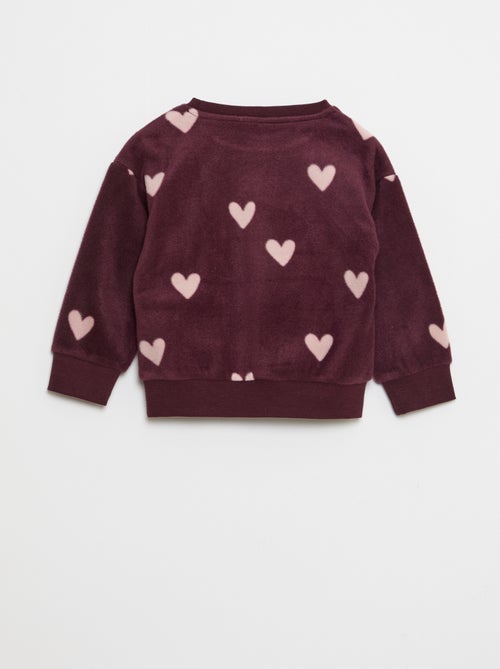 Conjunto pijama blusa + calça polar - Kiabi