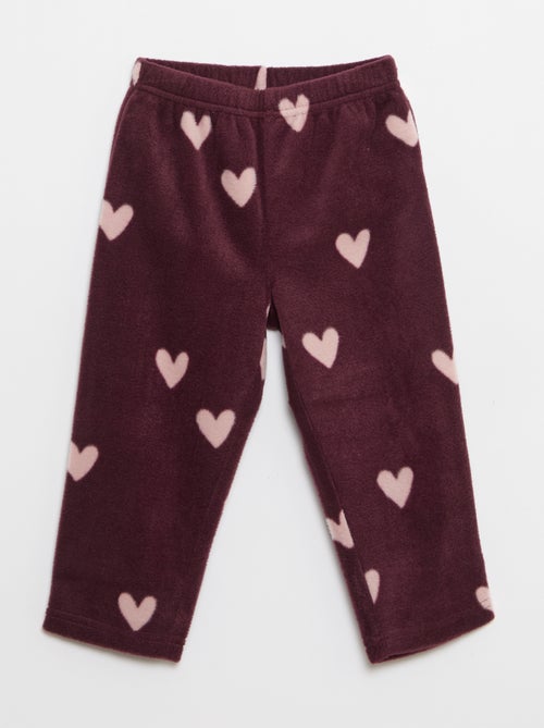 Conjunto pijama blusa + calça polar - Kiabi