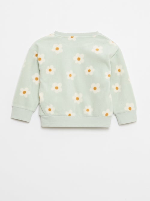 Conjunto pijama blusa + calça polar - Kiabi