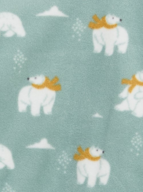 Conjunto pijama blusa + calças em polar - Kiabi