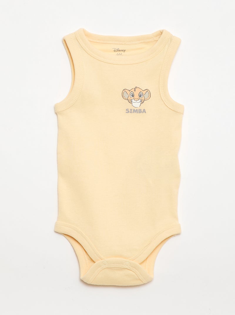 Conjunto pijama + body 'Disney' 'Simba' Amarelo - Kiabi