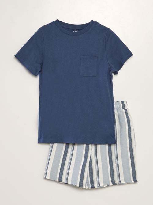 Conjunto pijama-calção + t-shirt - 2 peças - Kiabi