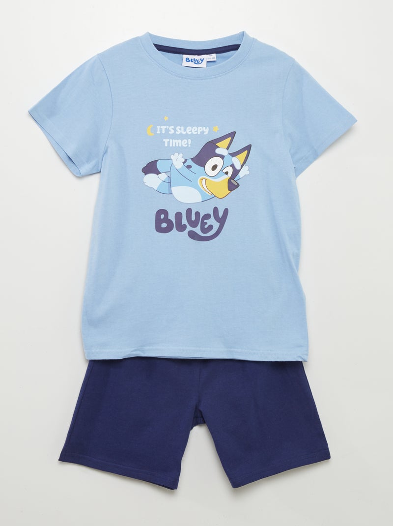 Conjunto pijama calções 'Bluey' + t-shirt - 2 peças AZUL - Kiabi